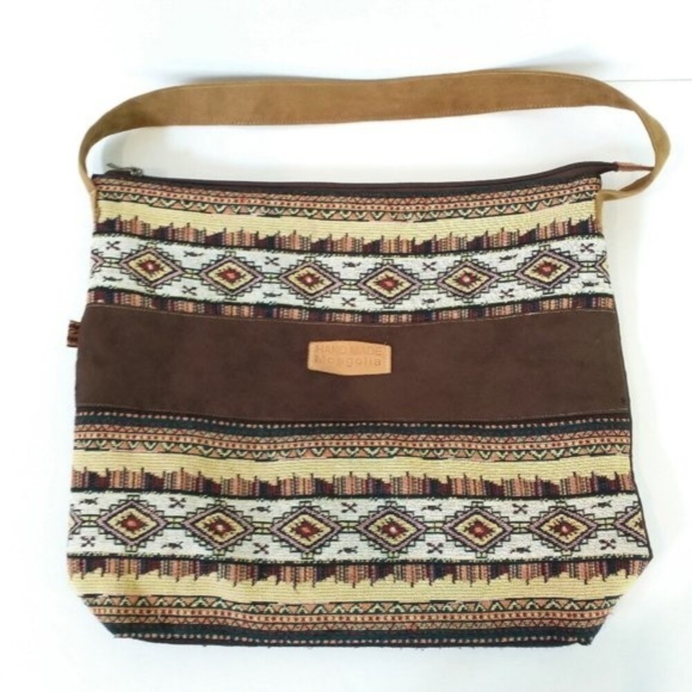 Handmade Uyakhan Design Mongolian Woven Tapestry Bag Tribal Hobo Ethnic